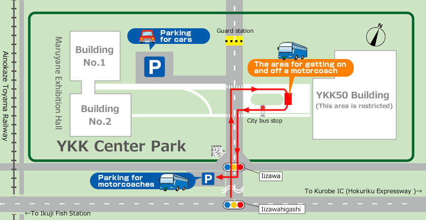 For motorcoaches Parking Map